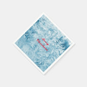 Abstrakte Federn und Schneeflocken Serviette (Ecke)