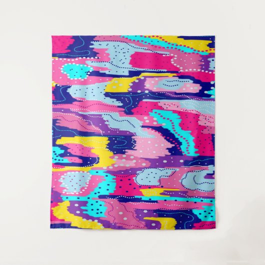 Abstrakte Feier Wandteppich (Vorderseite)