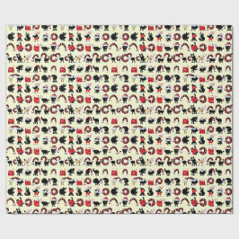 Abstrakte Feierlichkeiten: Von Tieren Inspiriert W Geschenkpapier