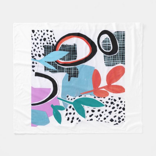 Abstrakte Feldfahrt Fleecedecke (Vorderseite (Horizontal))