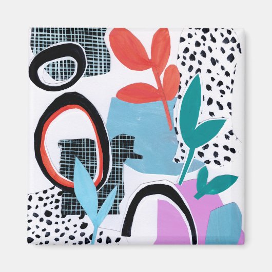 Abstrakte Feldfahrt Magnet (Vorne)