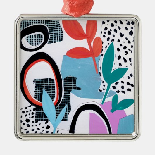 Abstrakte Feldfahrt Ornament Aus Metall (Vorne)