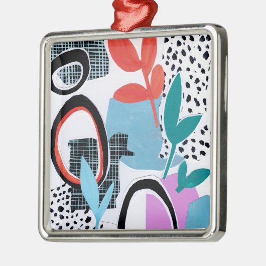 Abstrakte Feldfahrt Ornament Aus Metall (Links)