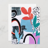 Abstrakte Feldfahrt Postkarte (Vorne/Hinten)