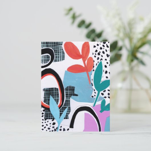 Abstrakte Feldfahrt Postkarte (Stehend Vorderseite)