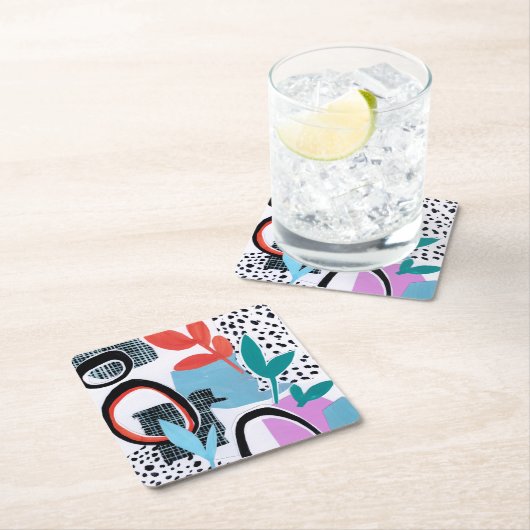 Abstrakte Feldfahrt Rechteckiger Pappuntersetzer (Vor Ort)