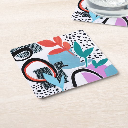 Abstrakte Feldfahrt Rechteckiger Pappuntersetzer (angewinkelt)