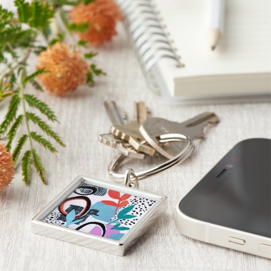 Abstrakte Feldfahrt Schlüsselanhänger (Seite)