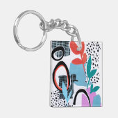 Abstrakte Feldfahrt Schlüsselanhänger (Vorderseite links)