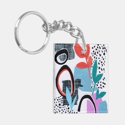 Abstrakte Feldfahrt Schlüsselanhänger (Vorderseite links)