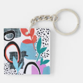 Abstrakte Feldfahrt Schlüsselanhänger (Rückseite)