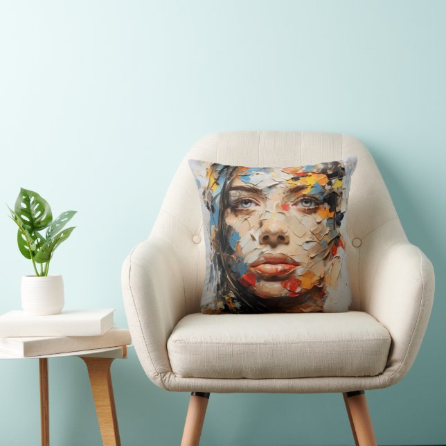 Abstrakte Female-Farben Kissen (Stuhl )