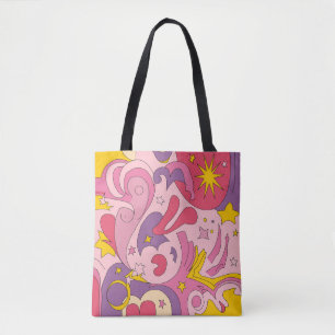 Abstrakte feminine Kunst – Kunstdruck zum Internat Tasche