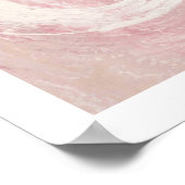 Abstrakte feminine Wandkunst in rauschendem Rosa Poster (Ecke)