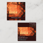 Abstrakte Fensterkunst Beruflich Quadratische Visitenkarte (Vorne/Hinten)