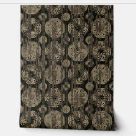 Abstrakte Fensterreflektionen mit Gold und Schwarz Tapete