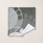 Abstrakte Fern - neutrale Färbung - Handtuchhalter Badhandtuch Set (Waschlappen)