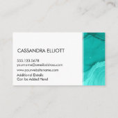 Abstrakte fett Aquamarine Einzigartigkeit Alkohol  Visitenkarte (Rückseite)