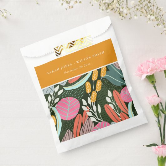 Abstrakte fette tropische botanische Hochzeit Geschenktütchen (Versiegelt)