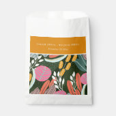 Abstrakte fette tropische botanische Hochzeit Geschenktütchen (Vorderseite)