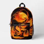 Abstrakte Feuerball-Kunst Bedruckter Rucksack (Vorderseite)