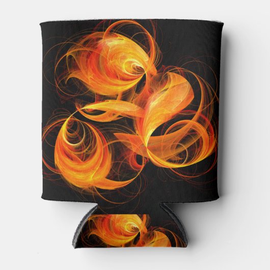 Abstrakte Feuerball-Kunst Dosenkühler (Vorderseite)