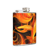 Abstrakte Feuerball-Kunst Flachmann (Rechts)