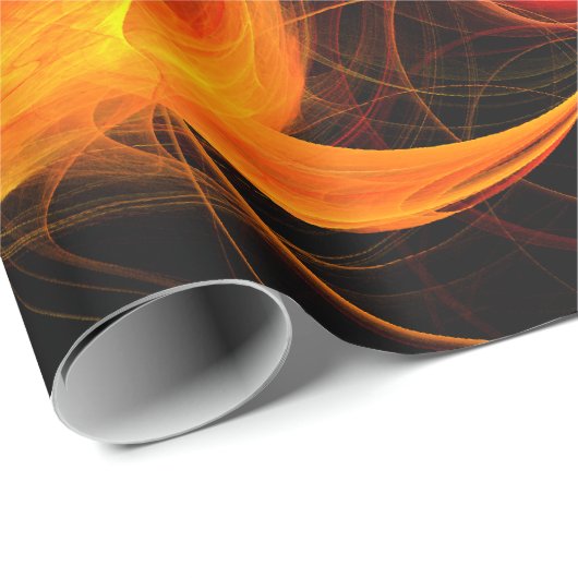 Abstrakte Feuerball-Kunst Geschenkpapier (Rolleneckpunkt)