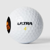 Abstrakte Feuerball-Kunst Golfball (Logo)