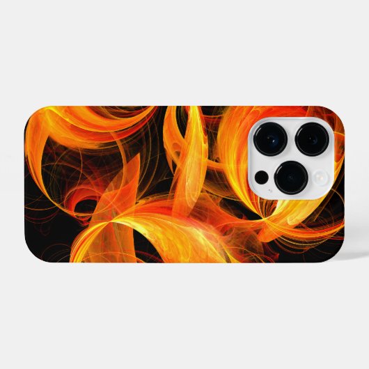 Abstrakte Feuerball-Kunst iPhone Hülle (Rückseite (Horizontal))