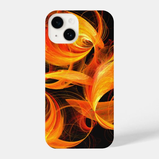 Abstrakte Feuerball-Kunst iPhone Hülle (Rückseite)