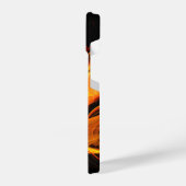 Abstrakte Feuerball-Kunst iPhone Hülle (Linke Seite)