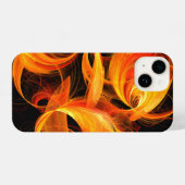 Abstrakte Feuerball-Kunst iPhone Hülle (Rückseite (Horizontal))