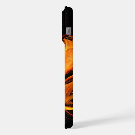 Abstrakte Feuerball-Kunst iPhone Hülle (Linke Seite)