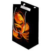 Abstrakte Feuerball-Kunst Kleine Geschenktüte (Rückseite Schrägansicht)