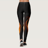 Abstrakte Feuerball-Kunst Leggings (Rückseite)