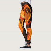 Abstrakte Feuerball-Kunst Leggings (Links)