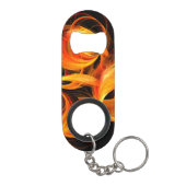 Abstrakte Feuerball-Kunst Mini Flaschenöffner (Rückseite)