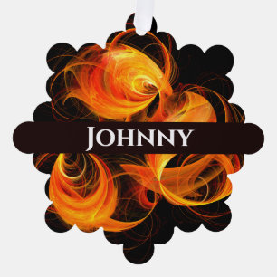 Abstrakte Feuerball-Kunst Ornament Karte