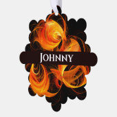 Abstrakte Feuerball-Kunst Ornament Karte (Linke Ecke)