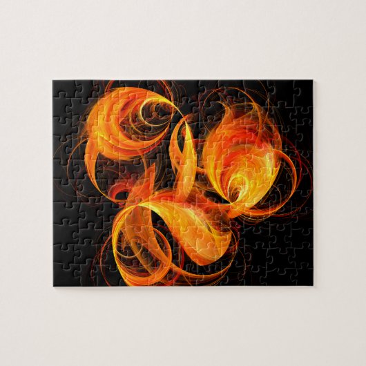 Abstrakte Feuerball-Kunst Puzzle (Horizontal)