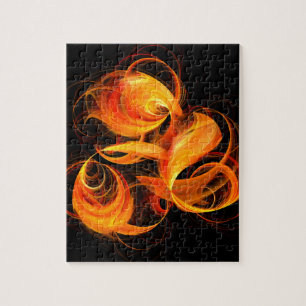 Abstrakte Feuerball-Kunst Puzzle