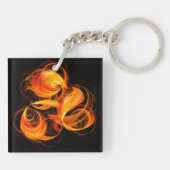 Abstrakte Feuerball-Kunst Schlüsselanhänger (Rückseite)