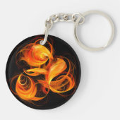 Abstrakte Feuerball-Kunst Schlüsselanhänger (Rückseite)