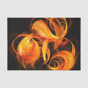 Abstrakte Feuerball-Kunst Seidenpapier
