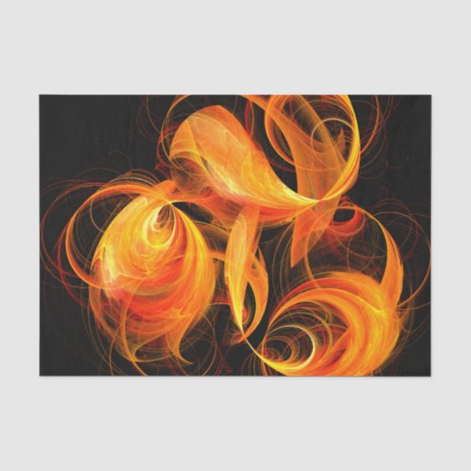Abstrakte Feuerball-Kunst Seidenpapier (Vorderseite)