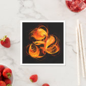 Abstrakte Feuerball-Kunst Serviette (Beispiel)