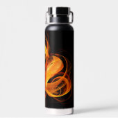 Abstrakte Feuerball-Kunst Trinkflasche (Rückseite)