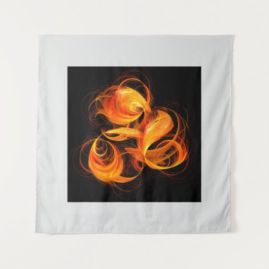 Abstrakte Feuerball-Kunst Wandteppich (Vorderseite)