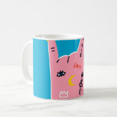 Abstrakte Feuerfinger Kaffeetasse (Vorderseite Links)